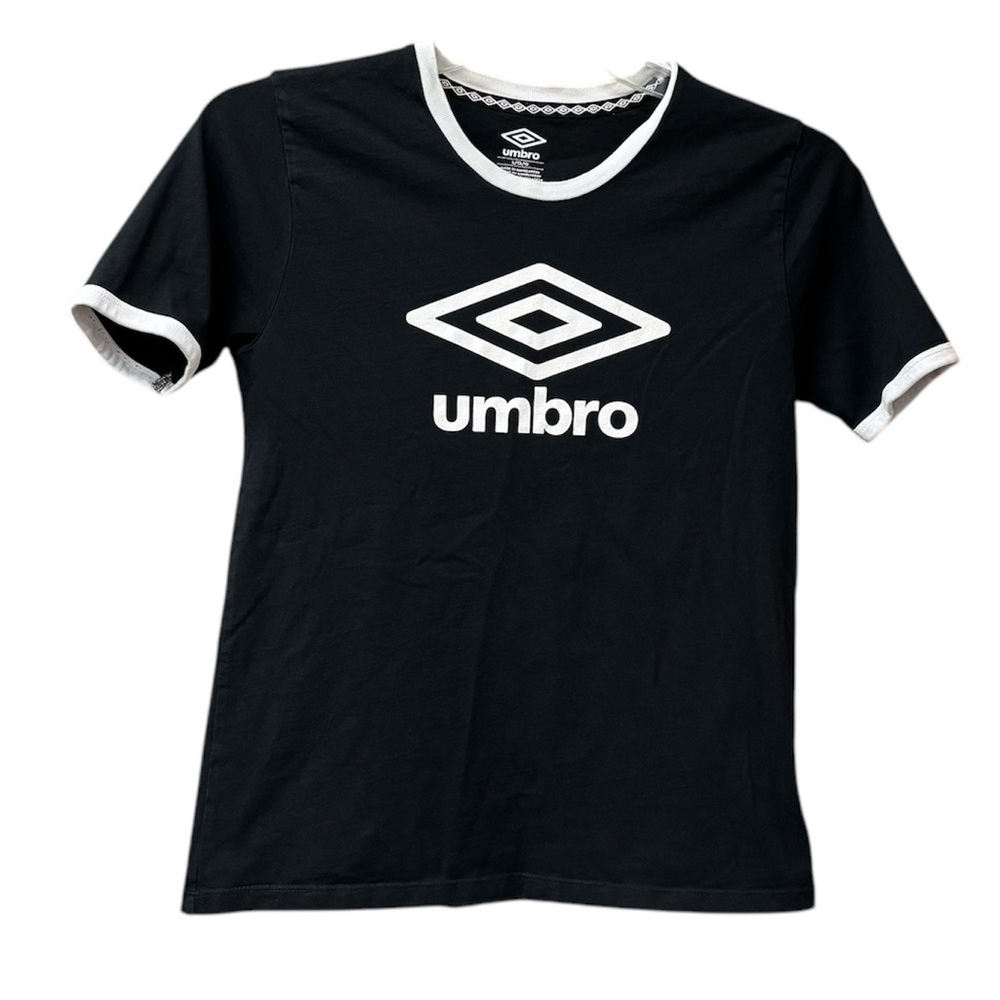 Black Umbro ringer tee, women's large